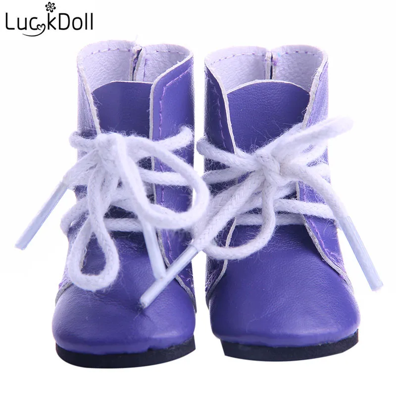 LUCKDOLL однотонные тканевые сапоги для 14,5 дюймовых кукол, аксессуары для девочек, игрушки, поколение, подарок на день рождения - Цвет: n1313