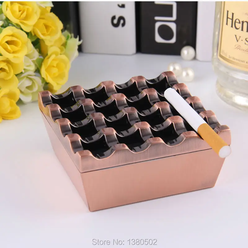 Горячая мода бронзовый цвет старинные пепельница металл ремесла стол украшения