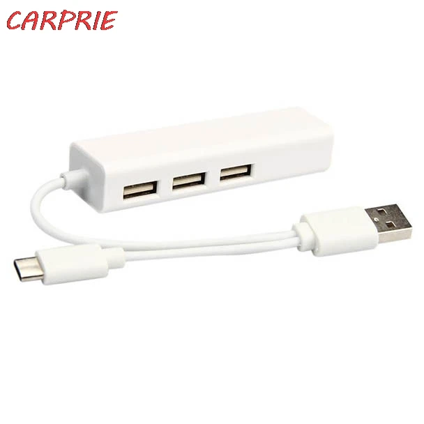 CARPRIE Тип C + USB 2 0 3 1 несколько портов концентратор с сеткой Ethernet LAN адаптер для ПК
