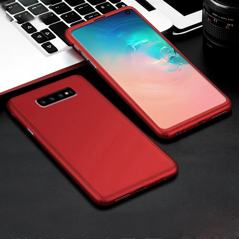 Чехол для Galaxy S10 S10e Plus Матовый Жесткий чехол с полным покрытием на 360 градусов Samsung
