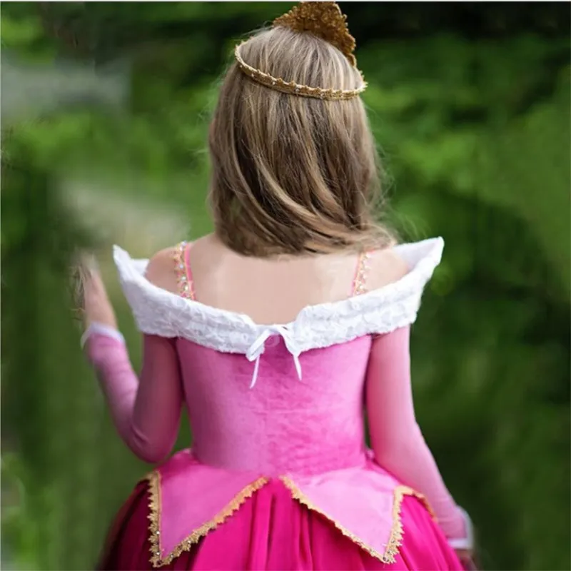 Girl Sleeping Beauty Aurora Dress up Cosplay Party Kids Halloween Holiday Clothing Children Christmas Costume | Детская одежда и