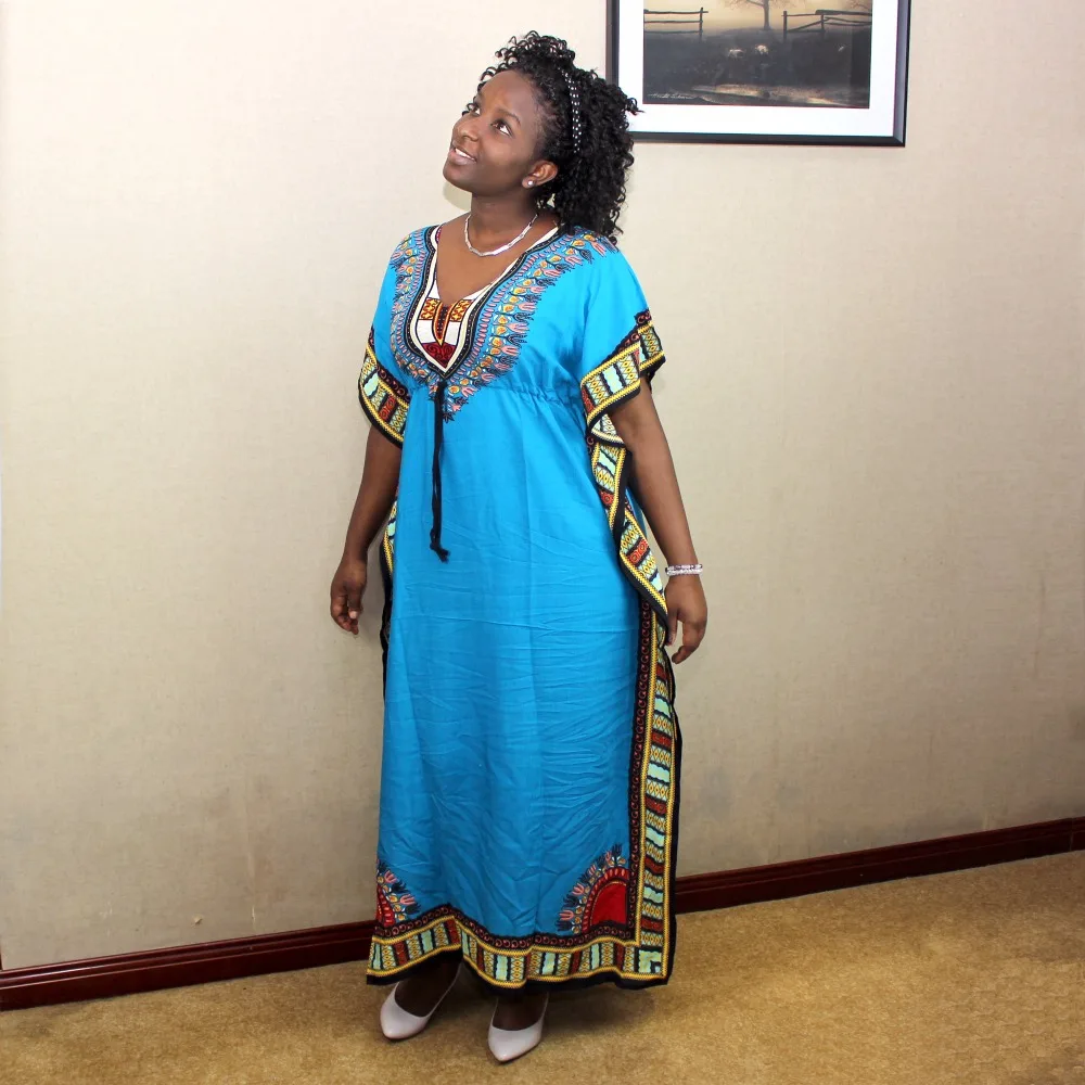 Dashikiage женское платье кафтан Дашики хиппи бохо Макси платье бюст: 68 см