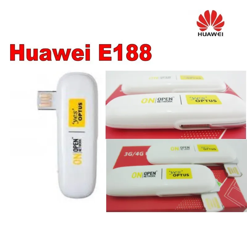 

Разблокированный модем Huawei E188, 20 шт., usb-флешка Optus yes
