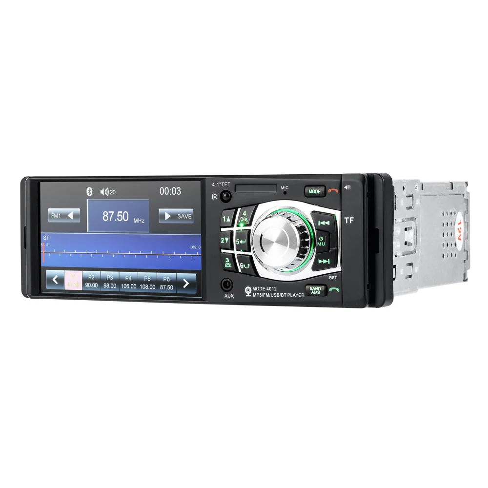 Авторадио 1 din автомагнитола bluetooth автомобильный аудио плеер с HD цифровым экраном FM MP3 MP4 плеер обратное изображение SD USB зарядное устройство