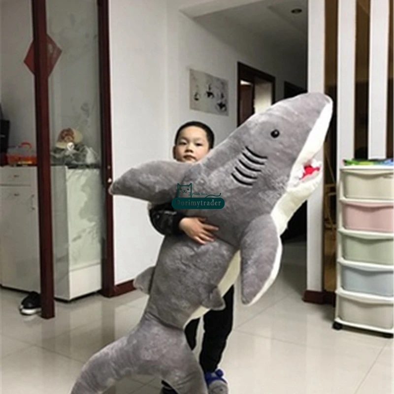 Dorimytrader 180cm Огромные мягкие животные Акула Плюшевые игрушки Фаршированные
