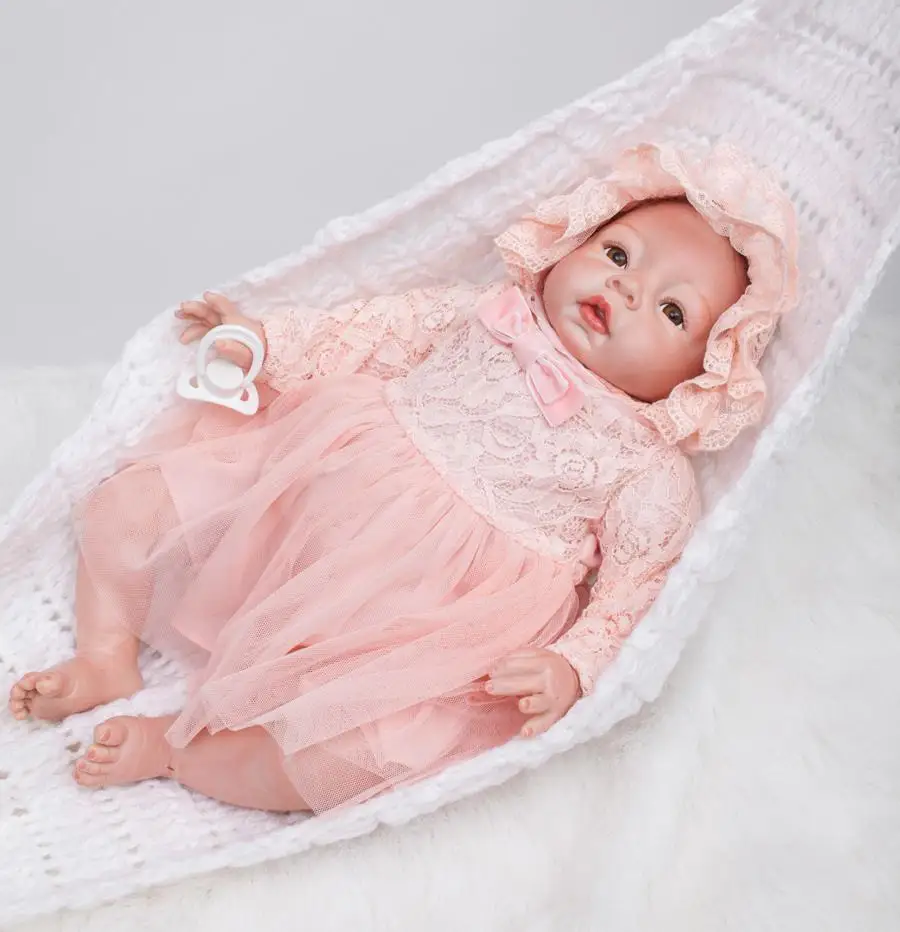 

22" Handmade Lifelike Reborn Dolls Silicone Vinyl Baby Boy Doll + Gift Pacifier