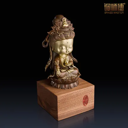 PRE SALE китайские буддийские фигурки медные KWAN YIN изысканные поделки предметы