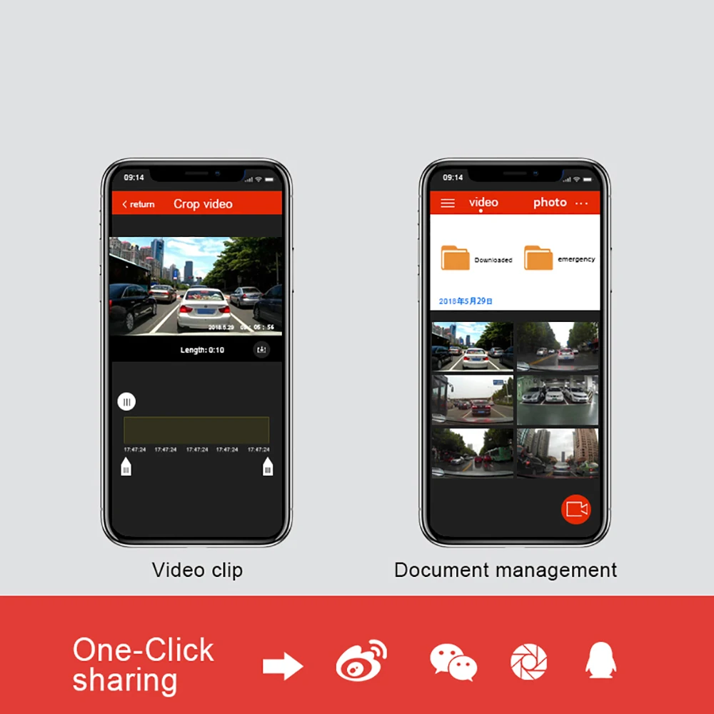 Автомобильный мини-видеорегистратор Q7 циклическая запись видео для парковки