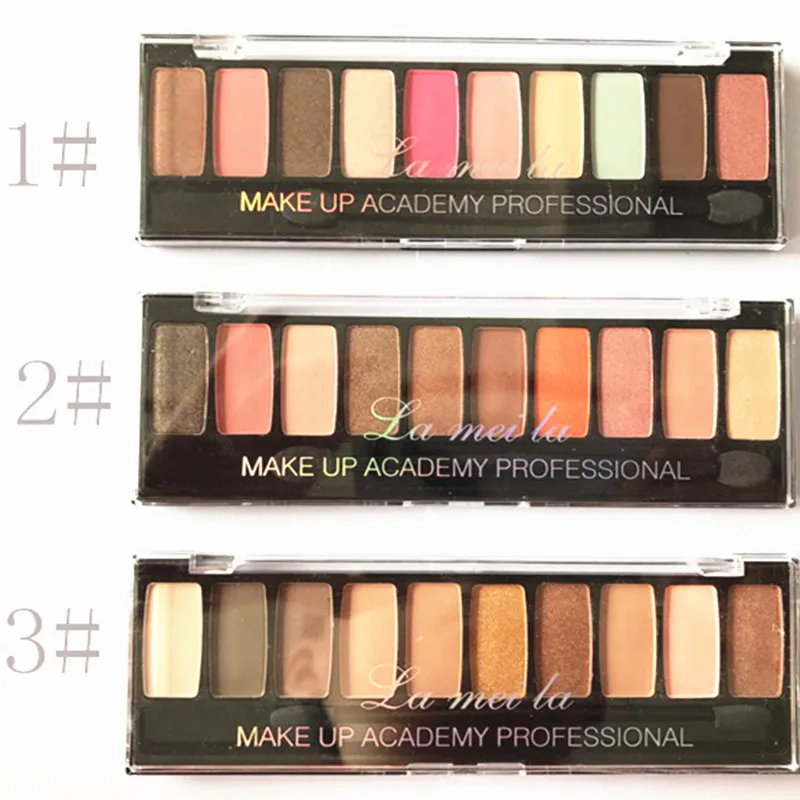 Профессиональная палитра теней для век водостойкая Минеральная Пудра 10 цветов