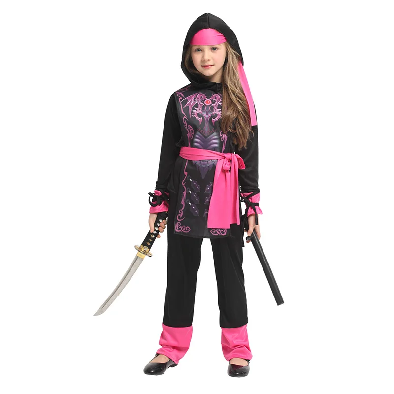 HUIHONSHE H Girls Naruto Anime Cosplay Kids Children Halloween Warrior Ninja Costume Carnival Purim Party Dress |