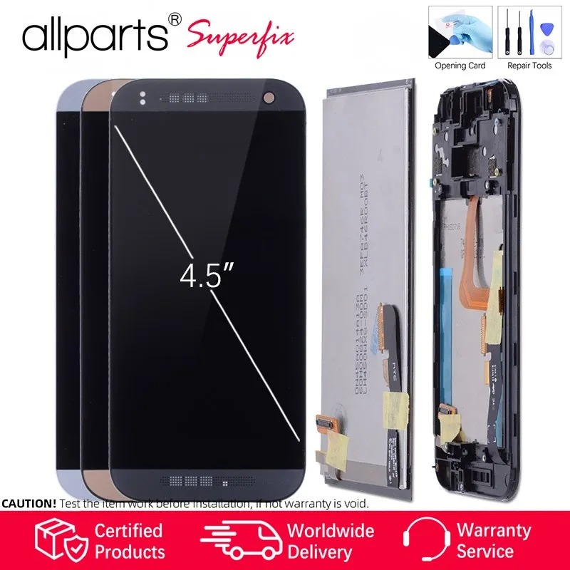 Оригинальный дисплей для htc One Mini 2 lcd сенсорный экран дигитайзер с рамкой M8