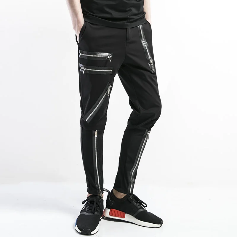 Мужские брюки на молнии большие размеры S 6XL 2018|male casual pants|casual pantsmen pants |