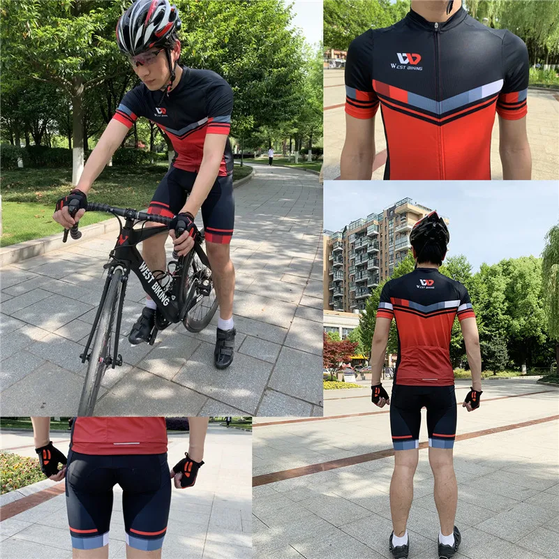 Велокостюм WEST BIKING с гелевыми подушечками Спортивная дышащая быстросохнущая