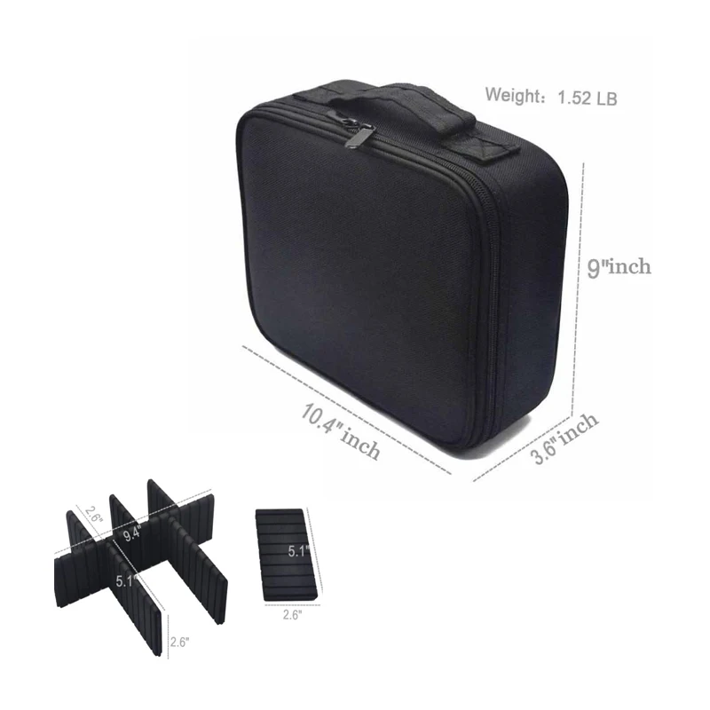 Многослойный съемный водонепроницаемый органайзер для косметики GQIYIBBEI с замком