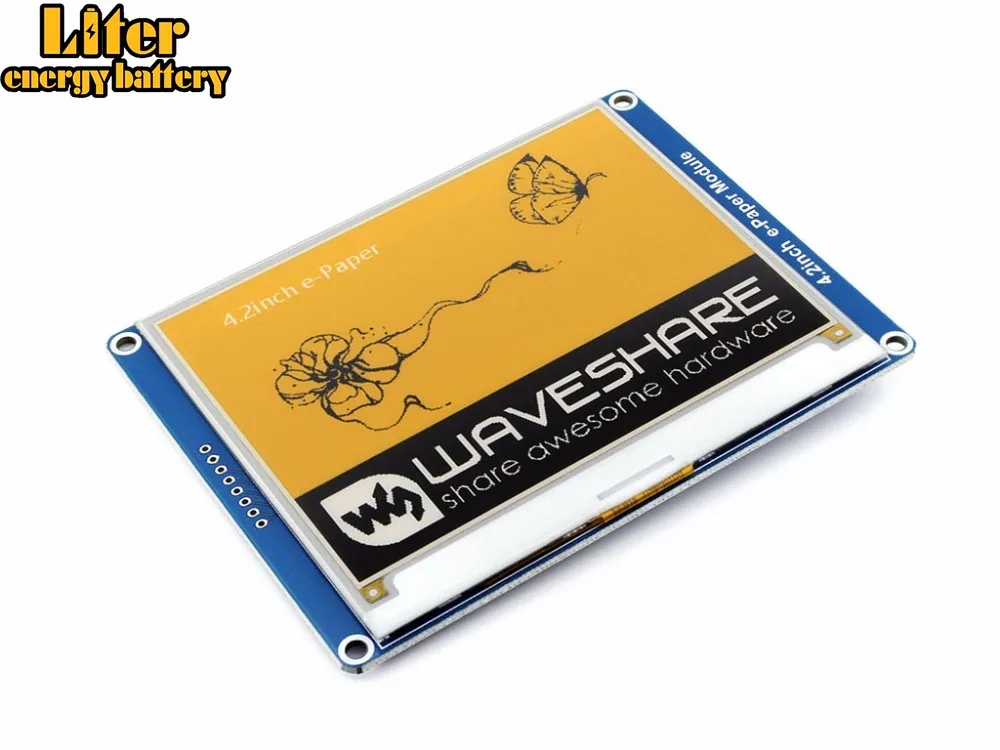 Waveshare 4 2 дюймовый модуль дисплея E Ink 400x300 электронной бумаги желтый черный белый
