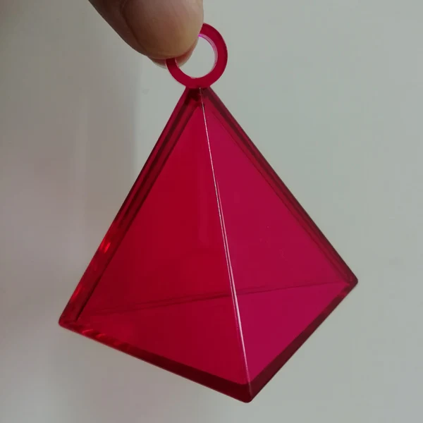 red pyramid shape Свадебные гелиевые подвески для воздушных шаров, держатель шаров из гравитационного блока, 8 г/17 г/30 г/70 г, вечерние украшения на день рождения - Цвет: red pyramid shape