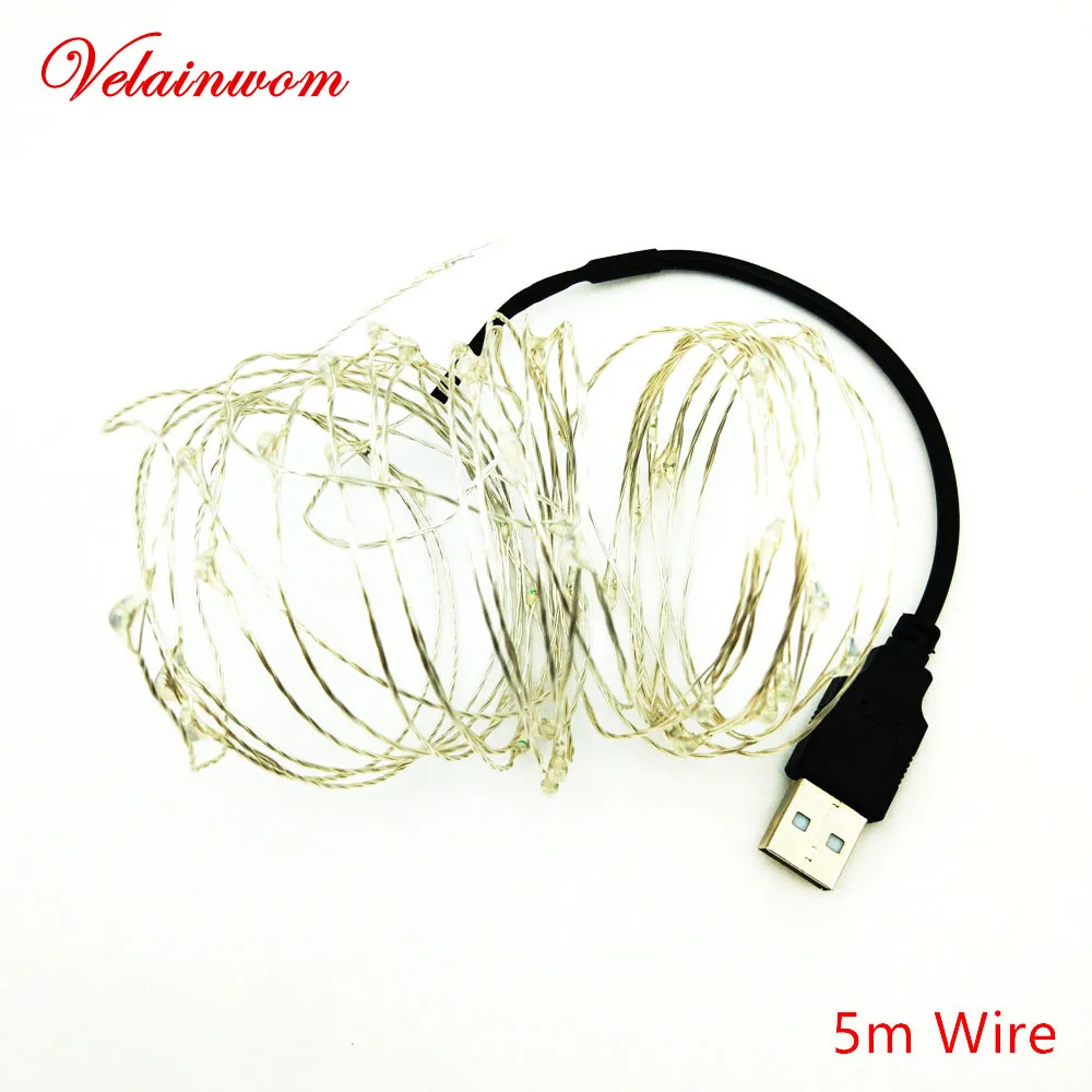 USB5V праздник света 5 м/10 m Медный провод водонепроницаемые провода с подсветкой