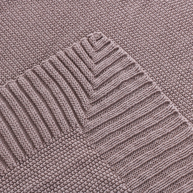 Европейский стиль коричневый сплошной Цвет Вязание продажа фирменные покрывала