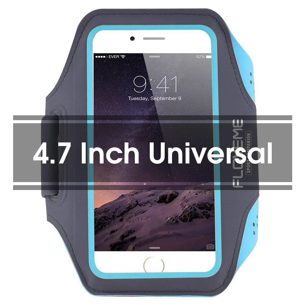 Blue 4.7 Inch FLOVEME водонепроницаемый универсальный браслет для iPhone 6, 6 S, 7, 8 Plus, X чехол для samsung Galaxy S9, S8 Plus, спортивная сумка для телефона, аксессуары - Цвет: Blue 4.7 Inch