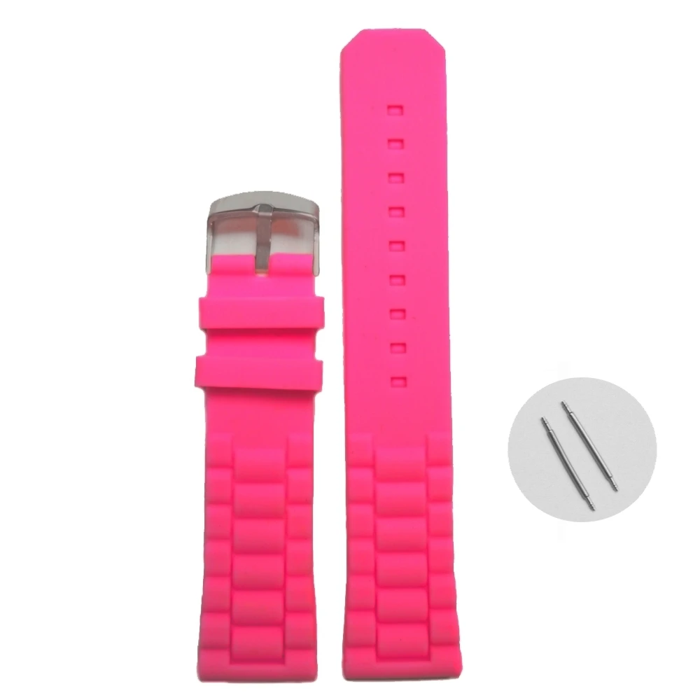 22 мм Новый ярко розовый силиконовый желе резиновый ремешок для часов WB1052B22JB|watch band