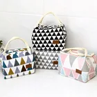 Термоизоляционные пакеты в полоску для детей, уход за младенцами, бутылочки для грудного молока, тоут с теплой хлопковой ручкой, уличная сумка для хранения