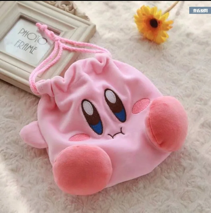 Милая плюшевая игрушка Kirby мягкая сумка для хранения веревка пачка карманный