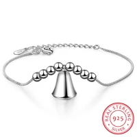 925 sterling silver charms beads bracelets cute little bell bracelet for women pulseira feminina present s b220
