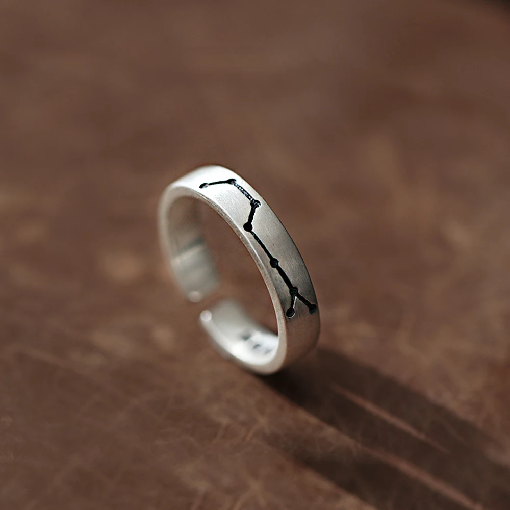 925 Серебряное кольцо Созвездие Ювелирные изделия Anillos Винтаж обмотки Шарм минимализм подарок маме на день рождения Haut Femme кольца для женщин