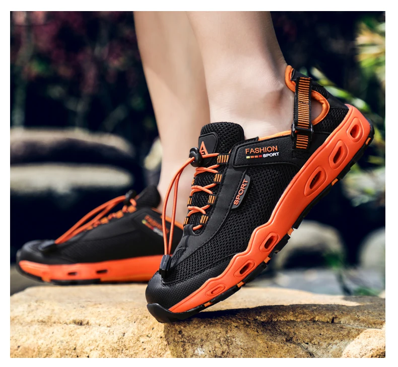 New Arrival Outdoor Aqua Shoes Sapatilhas Mulher Trekking Men Randonnee Scarpe Uomo Women Wading Upstream Breathable Mesh
