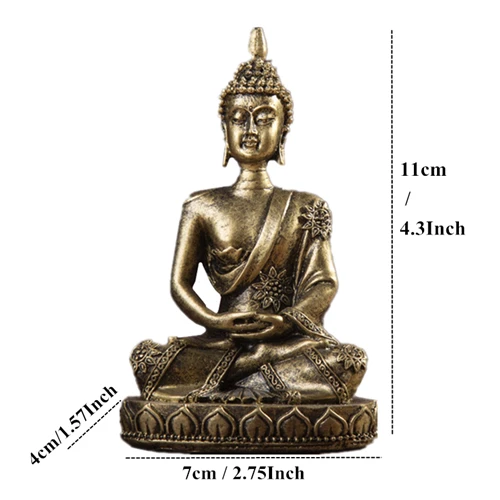 Copper Buddha 134 VILEAD 16 стиль природный песчаник статуя Будды Таиланд индийский Статуэтка фэншуй скульптура рождественские украшения для дома магазины - Цвет: Copper Buddha 134