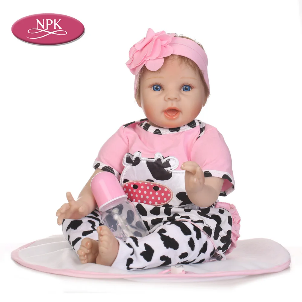NPK 55 см кукла новорожденная силиконовая для новорожденных Bebe Reborn Menina 2018 модный