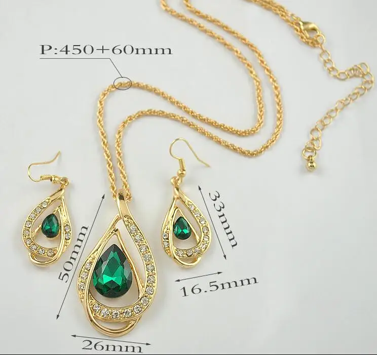 Женский ювелирный комплект из колье серёг и кольца с австрийскими кристаллами|new