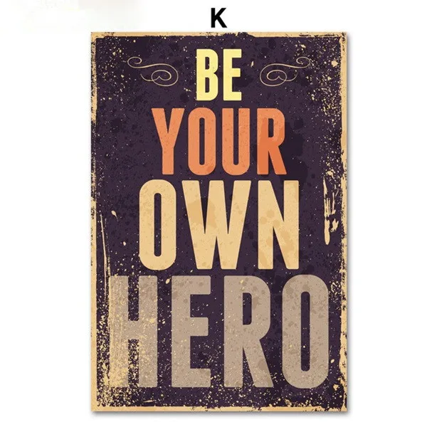 Светло-зеленый Gohipang Motivational Typography Life Quotes A4 Vintage Retro Art Prints Poster Hippie Wall Pictures Canvas Painting Home Decor - Цвет: Светло-зеленый