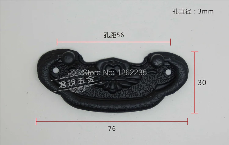 

76*30 мм ручки антикварное оборудование ящик тянуть черное пластиковое кольцо электрофорез сплав ручка оптовая продажа Бесплатная доставка