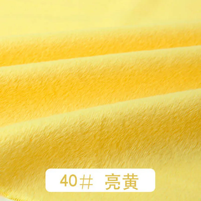 40 yellow Короткие Плюшевые ткани украшения Тильда Ткань счетчик наволочка обивка задний материал DIY фланель Ткань 1 ярд - Цвет: 40 yellow