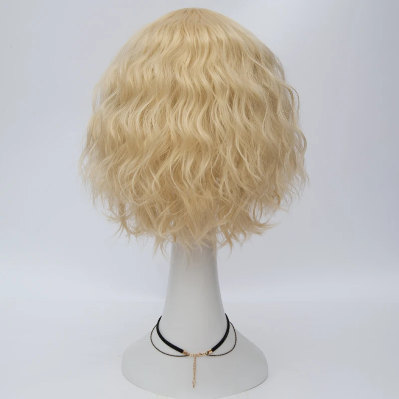 Similler Pixie Cut синтетические парики с челкой для женщин парик короткие вьющиеся волосы термостойкие розовый фиолетовый Ombre два тона - Цвет: X11