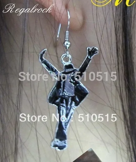 Regalrock Майкл Джексон серьги MJ танцующие рок рулон гвоздики модные эмалированные