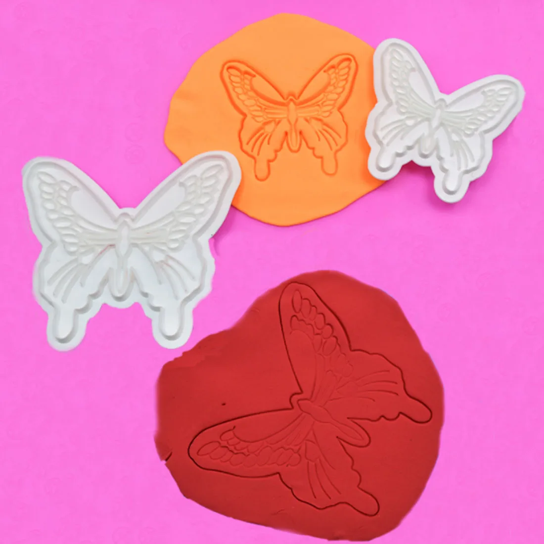 2 шт./компл. Плунжер для печенья в форме бабочки украшение торта фонданта форма
