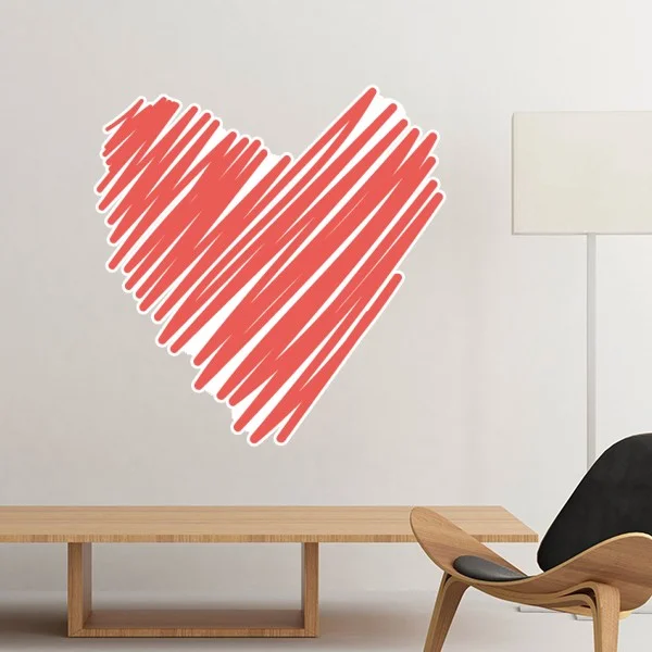 Наклейка на стену в форме сердца День святого Валентина|wallpaper for childrens bedroom|sticker