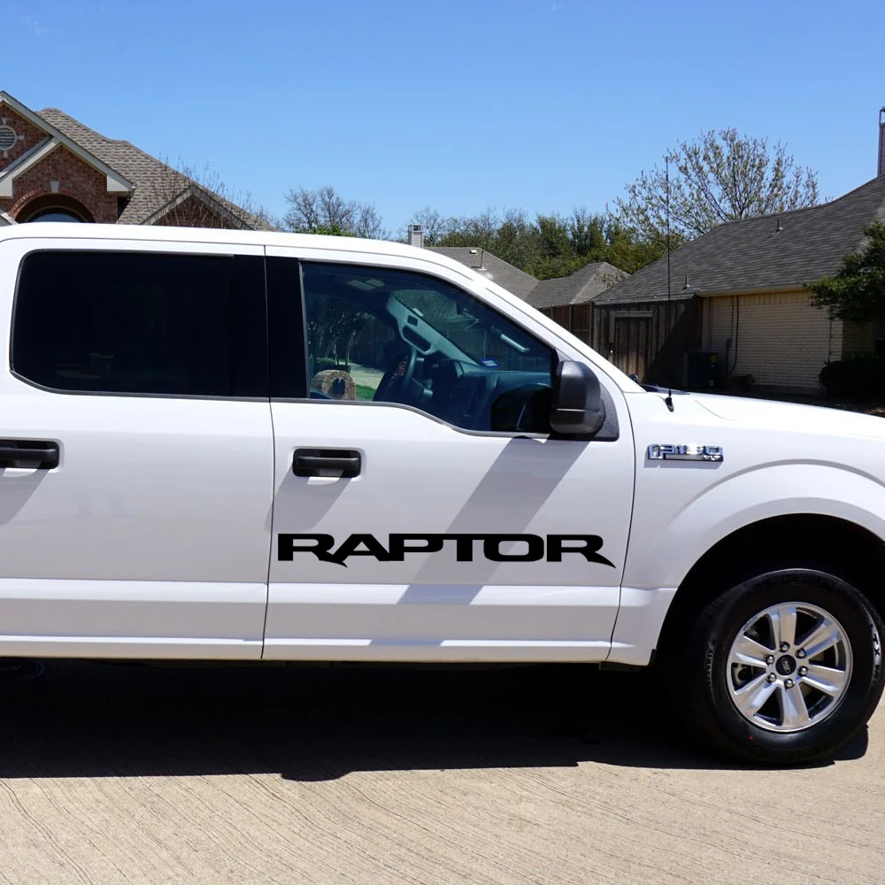 2 шт. Рефлективные графические виниловые наклейки для боковых дверей автомобиля для Ford Raptor F150 SVT 2009-2019.