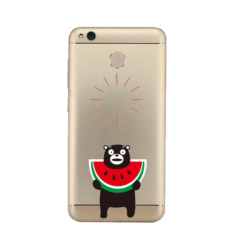 Мягкий прозрачный чехол из ТПУ для xiaomi redmi 4x 4a note5a note4x 5S mi6 note3 Kumamoto Flora Bear