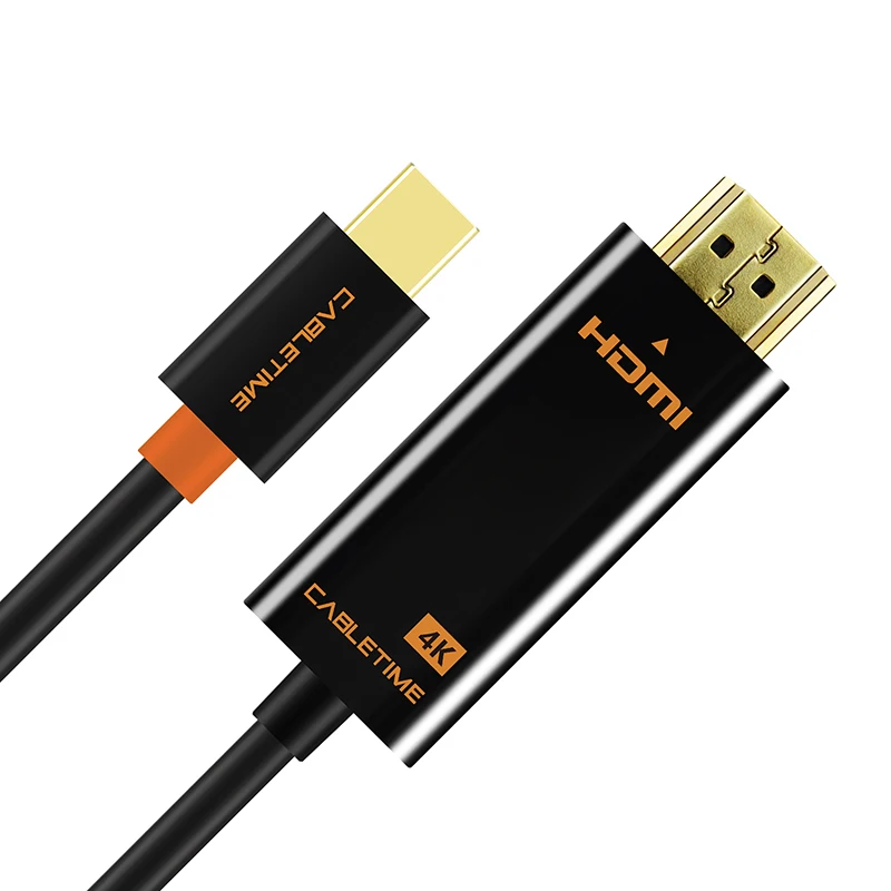 Кабель Cabletime Mini Displayport 1,2 Кабель DP-HDMI Thunderbolt to HDMI кабель адаптер 4K* 2K HDMI DisplayPort кабель 1080P для ТВ N043