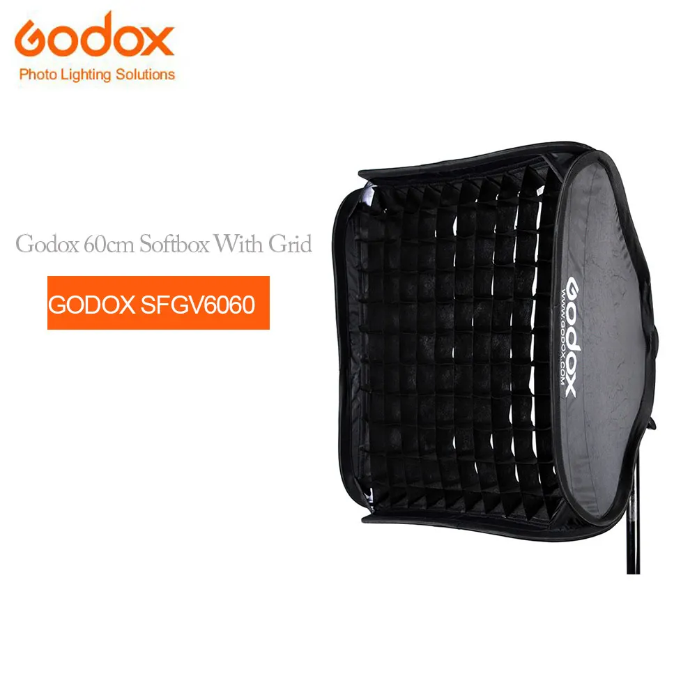 Godox софтбокс 60x60 см 24x24 дюймов Портативный диффузор S Тип кронштейн Bowens крепление