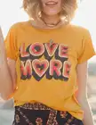 Женская футболка с надписью More Love, Повседневная футболка оверсайз с надписью More Love, в винтажном стиле, лето 2019