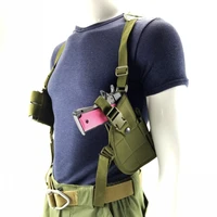 tactical airsoft concealed hand gun shoulder holster under arm gun holster double mag pouch
