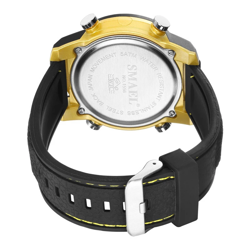 Мужские спортивные часы с обратным отсчетом SMAEL водонепроницаемые светодиодные