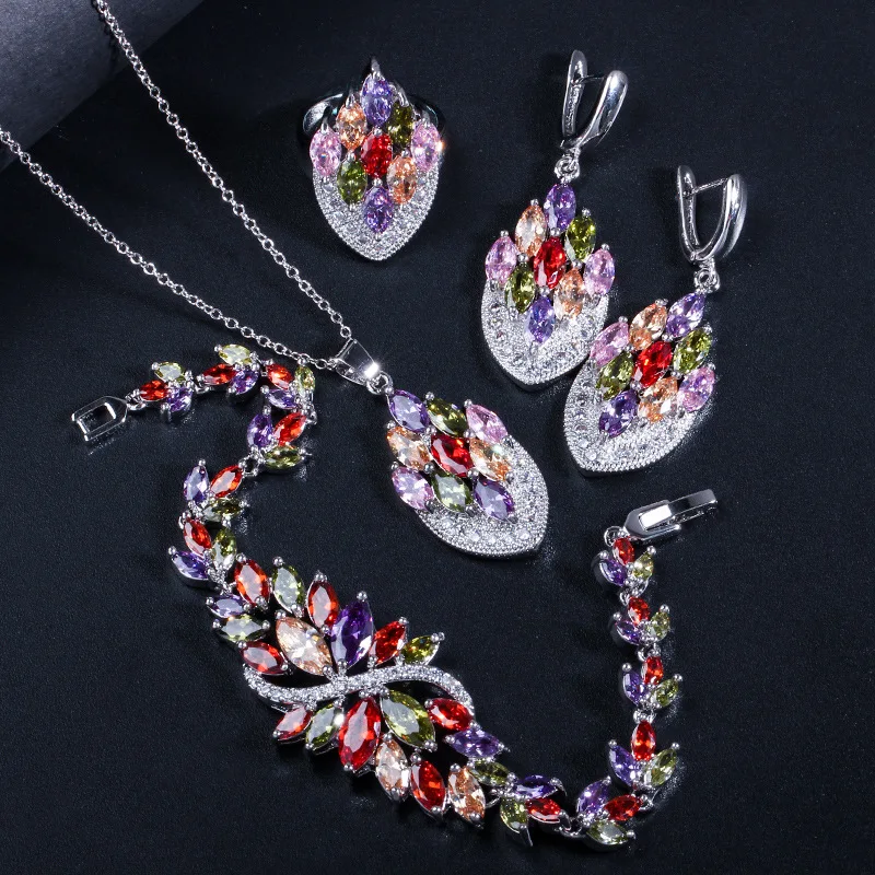 

multicolor fashion necklace ladies jewellery sets
