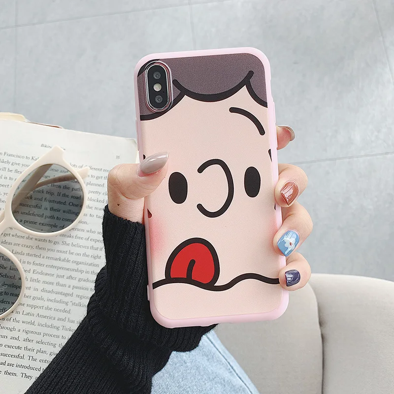 Забавные пары для IPhone X XR Max мобильный телефон оболочка iPhone7 8 Plus мультфильм