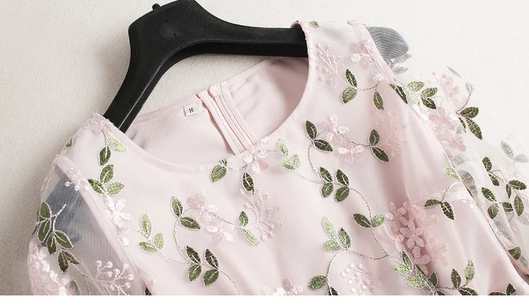 Модные ботинки до середины икры летние Vestido 2018 новая Винтаж круглым вырезом и