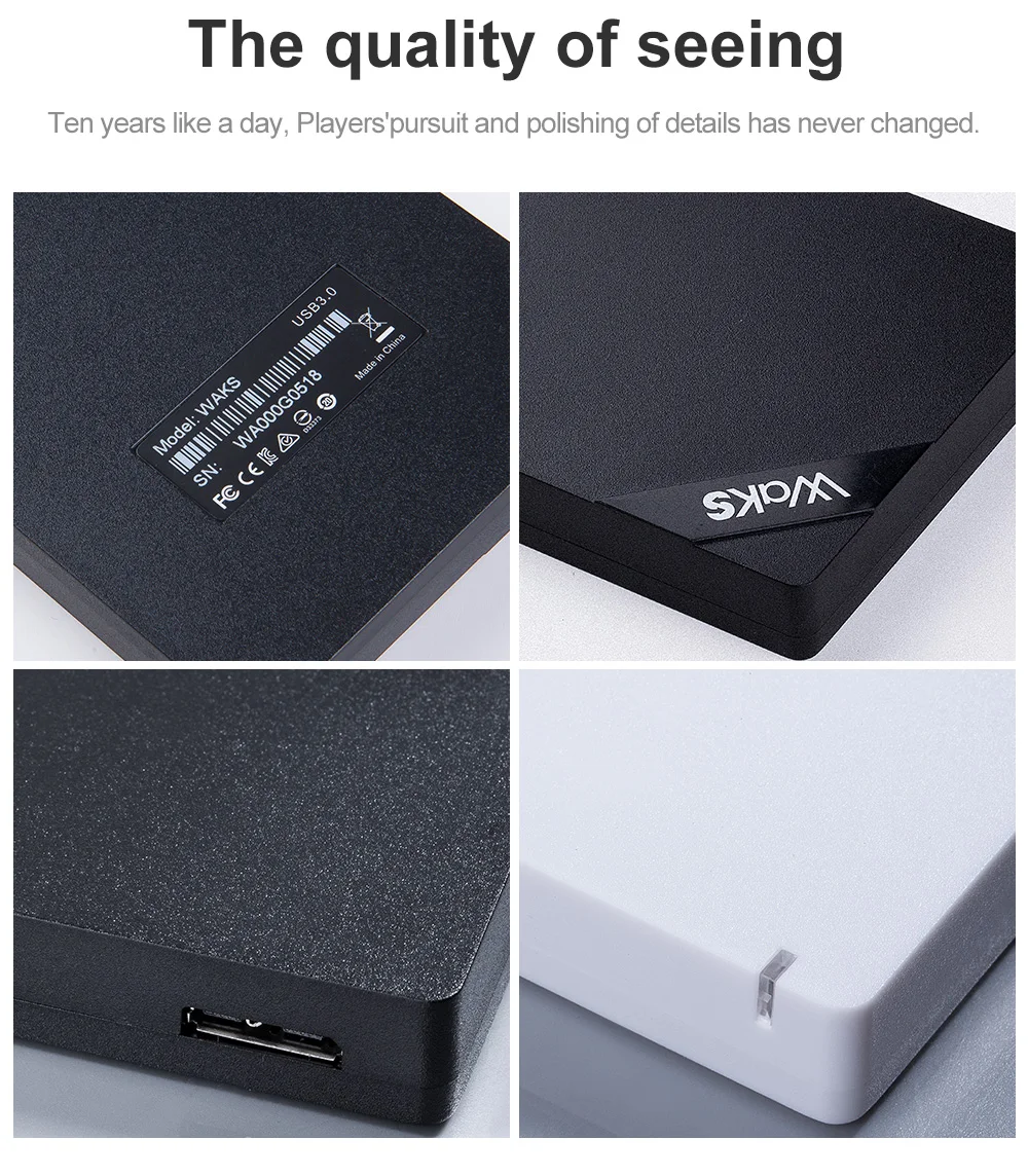 WAKS внешний жесткий диск usb 3,0 1 ТБ 2 ТБ 120G 500G диско для внешних HDD usb запоминающее устройство симпатичный usb флэш-накопитель 32 ГБ